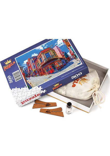 Balat Sokakları - İstanbul Ahşap Puzzle 500 Parça (SK02-D)