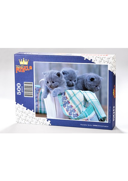 Minik Kediler Ahşap Puzzle 500 Parça (HV08-D)