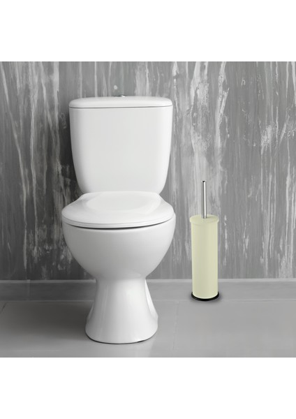 Krem Rengi Klozet Tuvalet Wc Fırçası Mikro 1 Paslanmaz Metal indirimleri