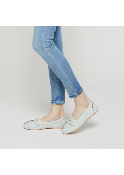 Ds19027 Mavi Kadın Loafer Ayakkabı