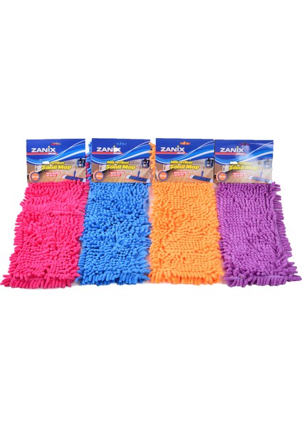 3282 Nemli Makarna Mop Ucu - Mikrofiber Şönil Paspas Yedeği 50 cm Pembe fiyatları