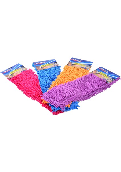3282 Nemli Makarna Mop Ucu - Mikrofiber Şönil Paspas Yedeği 50 cm Pembe modelleri