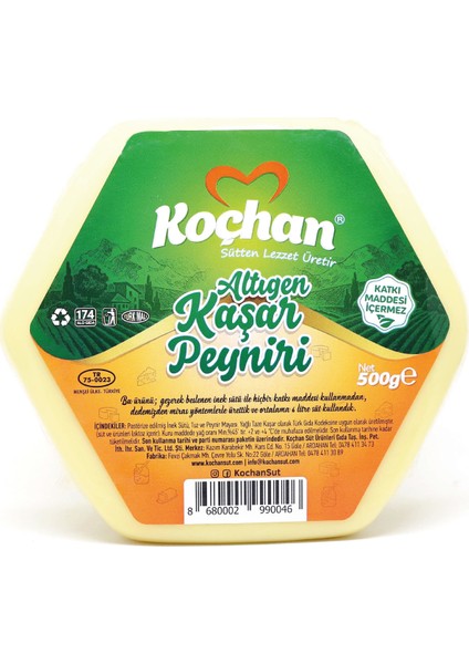 Altıgen Kaşar Peyniri 500 gr