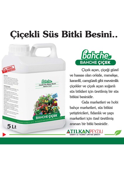 Çiçek Çiçekli Süs Bitki Besini 5 Lt