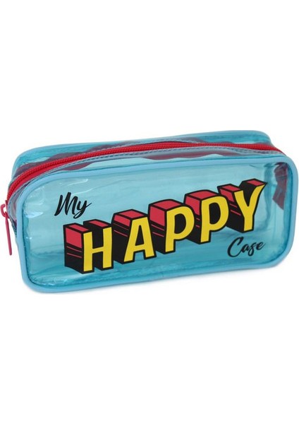 Şeffaf Mavi Kalem Kutu Happy Case 17500