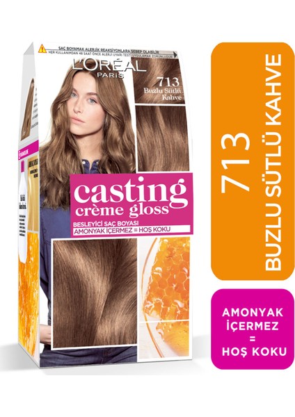 Casting Crème Gloss Saç Boyası 713 Buzlu Sütlü Kahve