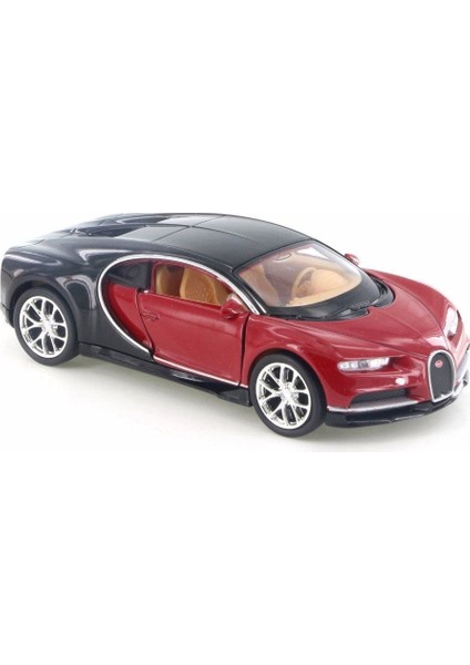 Bugatti Chiron Metal Araba 1 32 Scale Çek Bırak Araba Kırmızı