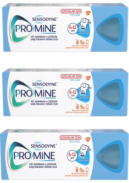 Pronamel Çocuklar İçin 6 - 12 Yaş Diş Macunu 50 ml x 3 Kutu