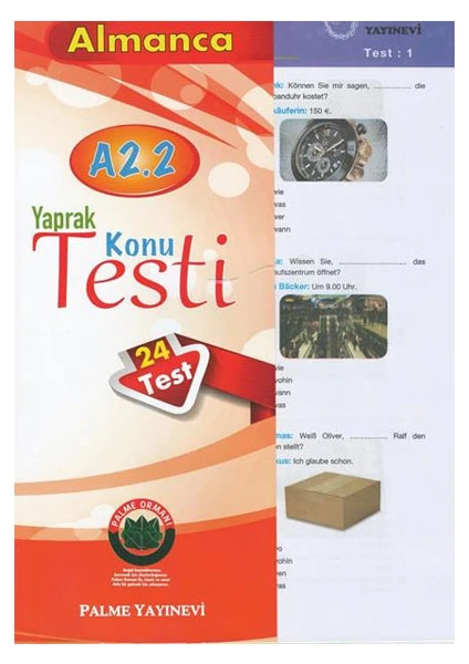 Palme Yayıncılık Almanca A2 2 Yaprak Test