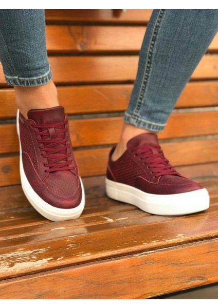 Ch015 Ipekyol Beyaz Taban Erkek Ayakkabı Bordo