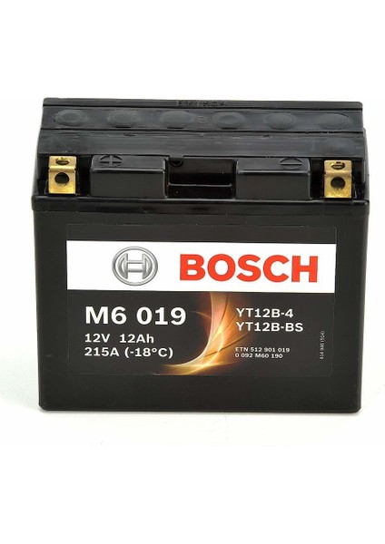 12 Amper AGM Motosiklet Aküsü (Mercedes Yedek Akü) M6019