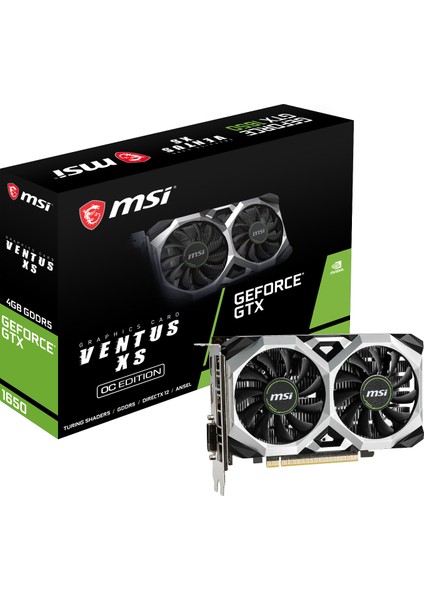 VGA GeForce GTX 1650 Ventus XS 4GB OC 128Bit GDDR5 DX(12) PCI-E 3.0 Ekran Kartı ( GeForce GTX 1650 VENTUS XS 4G )