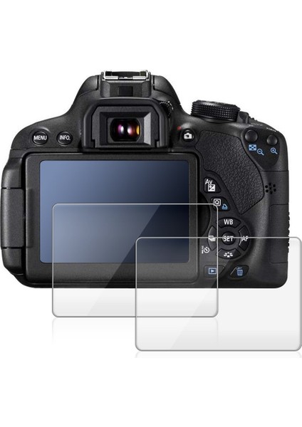 Canon Eos 100D, Rebel Sl1 İçin 2 Ad. Lcd Ekran Koruyucu