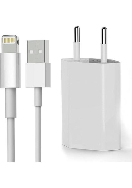 Apple iPhone Uyumlu Kablo + Adaptör Şarj Aleti Seti