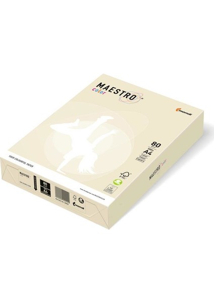 A4 Renkli Fotokopi Kağıdı Cr20 Krem 80Gr 1 Koli 5 Paket