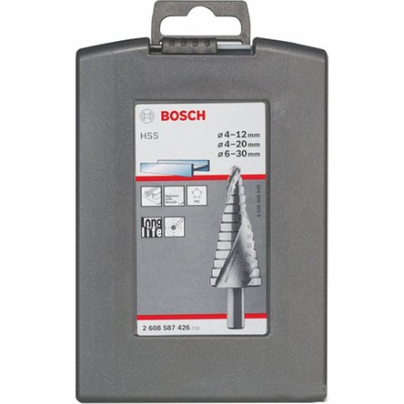 Bosch - 3 Parçalı Hss Kademeli Matkap Ucu Seti - 4-12: 4-20: 6-30 Mm