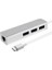 2 İn 1 Type C 3.1 Giriş 3 Port Usb 3.0 Çoklayıcı Macbook Uyumlu Metal Hub Ve 100 Mbps Rj45 Lan Çevirici Dönüştürücü Adaptör Gümüş 1