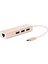 2 İn 1 Type C 3.1 Giriş 3 Port Usb 3.0 Çoklayıcı Macbook Uyumlu Metal Hub Ve 100 Mbps Rj45 Lan Çevirici Dönüştürücü Adaptör Gold 1