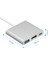3 İn 1 Type C To Hdmı Usb 3.0 Type C 3.1 Yüksek Hızlı 10 Gpbs Hub Macbook Uyumlu 4K Ultra Hd Tv Projeksiyon Görüntü Yansıtıcı Dönüştürücü 4