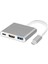 3 İn 1 Type C To Hdmı Usb 3.0 Type C 3.1 Yüksek Hızlı 10 Gpbs Hub Macbook Uyumlu 4K Ultra Hd Tv Projeksiyon Görüntü Yansıtıcı Dönüştürücü 5