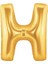 H Harf Altın Folyo Balon 40 İnç 1
