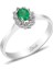 0.15 Ct Pırlantalı Zümrüt Yüzük 1