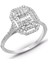0.45 Ct Modern Tasarım Baget Kare Tektaş Yüzük 1