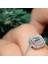 0.45 Ct Modern Tasarım Baget Kare Tektaş Yüzük 2