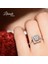 0.35 Ct .Baget Pırlanta Kare Tektaş Yüzük Modern Tasarım 2