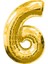 Rakam Balon Folyo 6 Gold 1