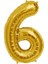 Rakam Balon Folyo 6 Gold 70 Cm 1