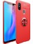 Xiaomi Redmi Note 7 Kılıf Autofocus Shockprof Ravel Yüzüklü Standlı Slikon Kapak Kırmızı 1