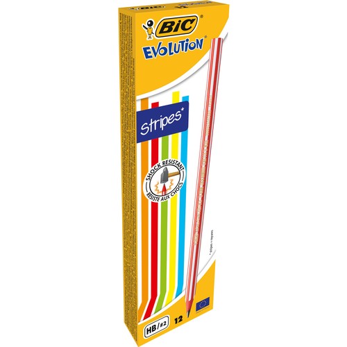 Bic Evolution Stripes HB Kurşun Kalem 12'li Kutu