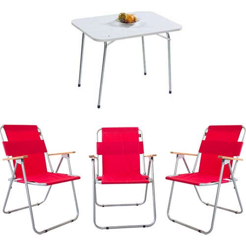 Bofigo 60X80 Katlanır Masa + 3 Adet Katlanır Sandalye Kamp Fiyatı