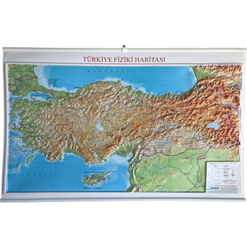 İdea Üç Boyutlu Kabartmalı Türkiye Fiziki Haritası (Ölçek 1- Fiyatı