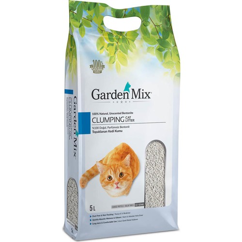 Garden Mix Kalın Taneli Kokusuz Bentonit Kedi Kumu 5 Lt Fiyatı