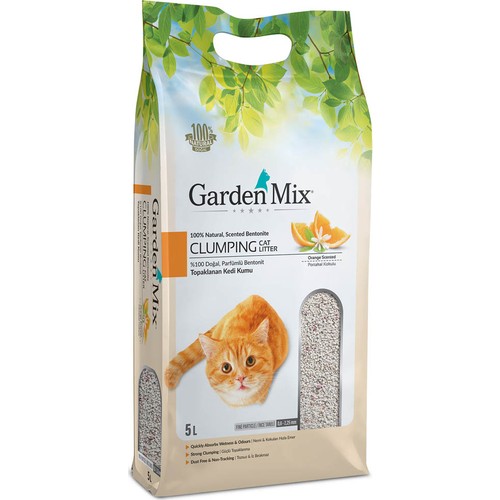Garden Mix Portakal Kokulu Bentonit Topaklanan Kedi Kumu 5 Fiyatı