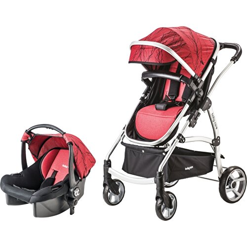 Babycare BC-40 Astra Trio Travel Bebek Arabası Kırmızı (A)