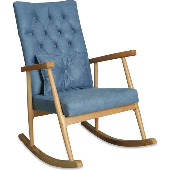 Asedia Teksas Kapitoneli MaviNaturel Sallanan Sandalye Fiyatı