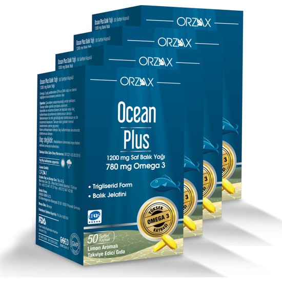 Ocean Plus 1200 mg 50 Kapsül (4 Kutu)