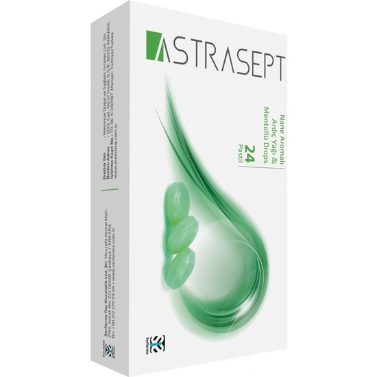 Astrasept Boğaz Pastili (Nane Aromalı,Ardıç Yağı, Mentol)