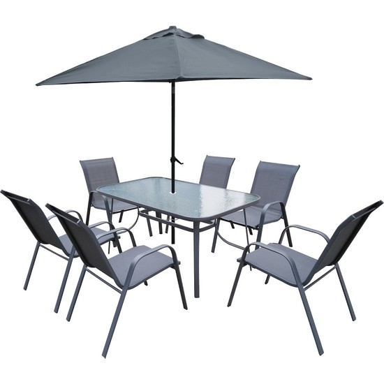 Hepsi Home Balkon Bahçe Teras 7 Parça Masa+Sandalye Takım