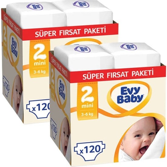 Evy Baby Bebek Bezi 2 Beden Mini Süper Fırsat Paketi 240 Fiyatı