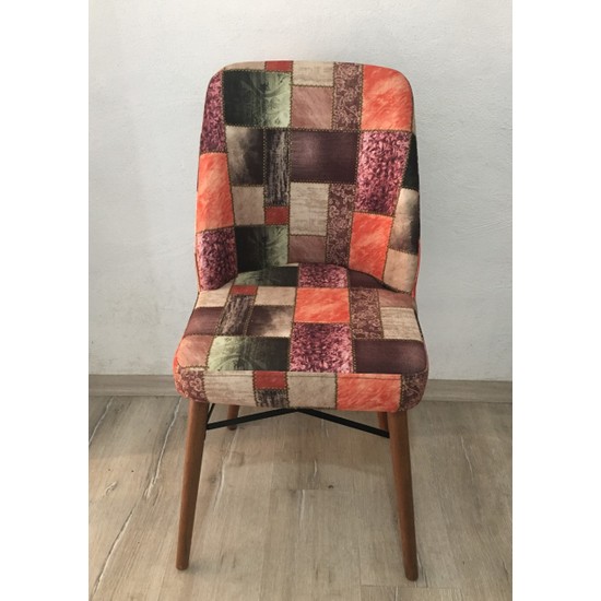 ÖzKar Tay Tüyü Kumaş Ahşap Ayaklı Sandalye Desenli Fiyatı