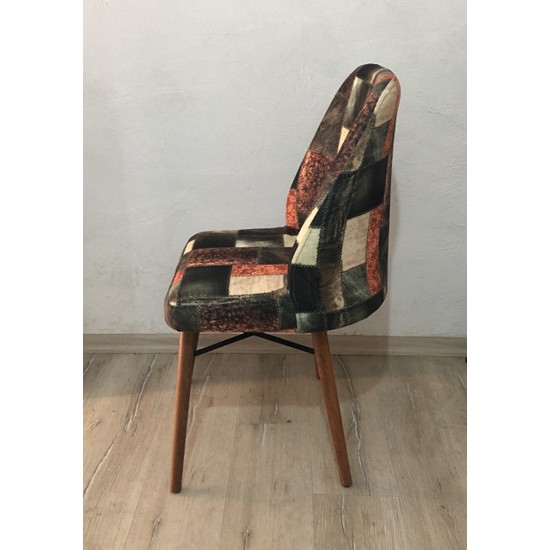 ÖzKar Tay Tüyü Kumaş Ahşap Ayaklı Sandalye Desenli Fiyatı