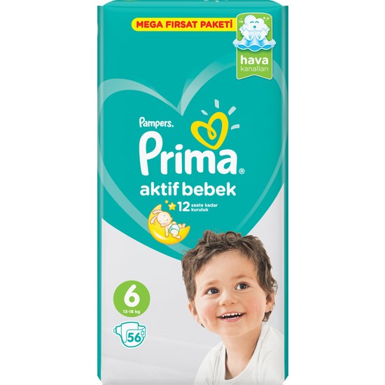 Prima Bebek Bezi Aktif Bebek 6 Beden Ekstra Large Süper Fiyatı