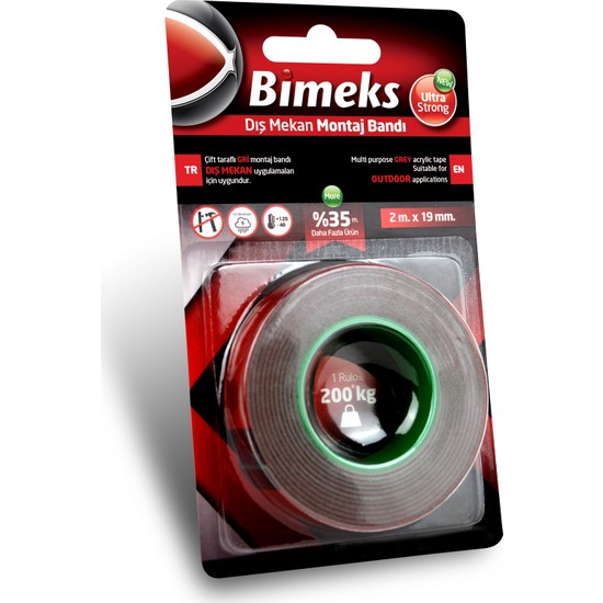 Bimeks Çift Taraflı Gri Montaj Bandı 2 m X 19 mm 200 Kg Fiyatı Bimeks Çift Taraflı Gri Montaj Bandı 2 m X 19 mm 200 Kg Fiyatı