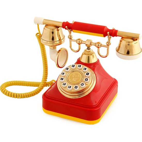 Anna Bell Sarı Kırmızı Klasik Tuşlu Telefon 2