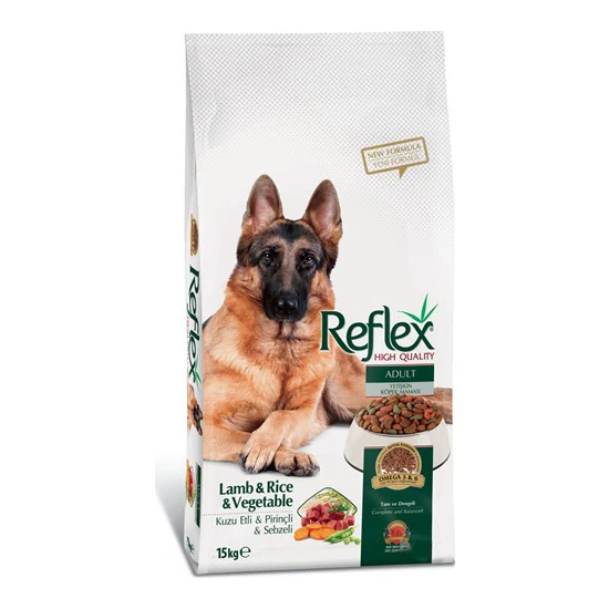 Reflex Adult Dog Kuzu Etli & Pirinçli & Sebzeli Yetişkin Köpek Maması 15 Kg