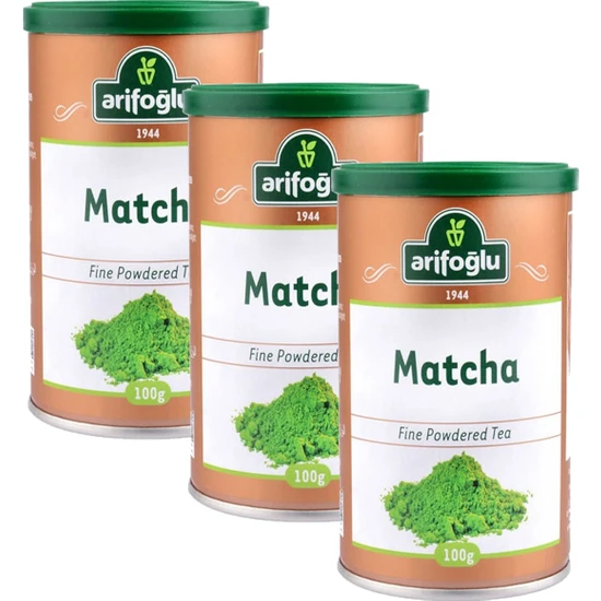 Arifoğlu Saf Katkısız Matcha Maça Tozu Çayı 100 gr 3' lü